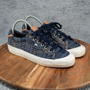 Keds Crew Kick 75 Denim Plaid Women's Size 8 US Shoes Blue